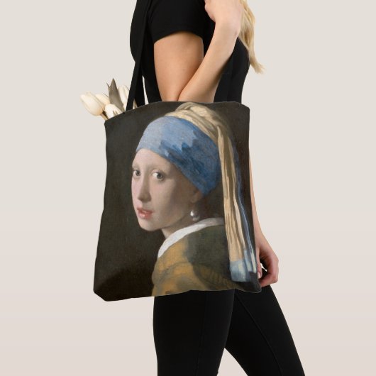 Meisje met een parel tote bag (Dichtbij)