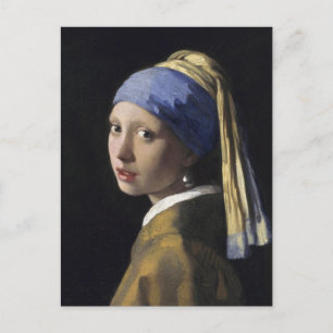 Meisje met een parel van Johannes Vermeer Briefkaart
