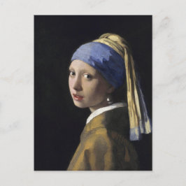 Meisje met een parel van Johannes Vermeer Briefkaart