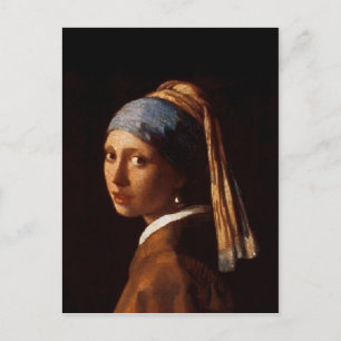 Meisje met een parel van Johannes Vermeer Briefkaart