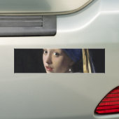 Meisje met een parel van Johannes Vermeer Bumpersticker (Op auto)