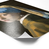 Meisje met een parel van Johannes Vermeer Foto Afdruk (Hoek)