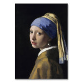 Meisje met een parel van Johannes Vermeer Kaart (Achterkant)