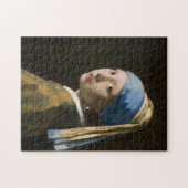 Meisje met een parel van Johannes Vermeer Legpuzzel (Horizontaal)