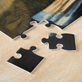 Meisje met een parel van Johannes Vermeer Legpuzzel (Zijkant)