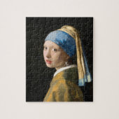 Meisje met een parel van Johannes Vermeer Legpuzzel (Verticaal)