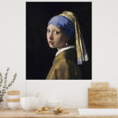 Meisje met een parel van Johannes Vermeer Poster (Keuken)