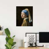 Meisje met een parel van Johannes Vermeer Poster (Thuiskantoor)