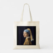 Meisje met een parel van Johannes Vermeer Tote Bag (Achterkant)