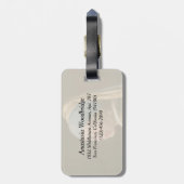 Meisje met een parelaar (1665) Johannes Vermeer Bagagelabel (Achterkant verticaal)