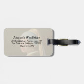 Meisje met een parelaar (1665) Johannes Vermeer Bagagelabel (Achterkant horizontaal)