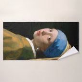 Meisje met een parelaar, Johannes Vermeer, 1665 Badhanddoek (Badhanddoek)