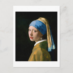 Meisje met een parelaar, Johannes Vermeer, 1665 Briefkaart