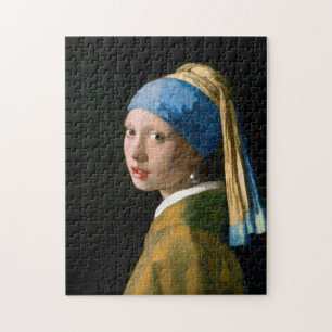 Meisje met een parelaar, Johannes Vermeer, 1665 Legpuzzel