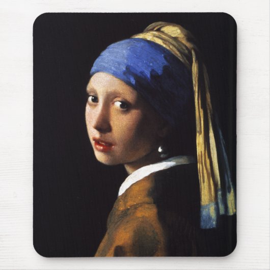 Meisje met een parelaar Muismat (Voorkant)