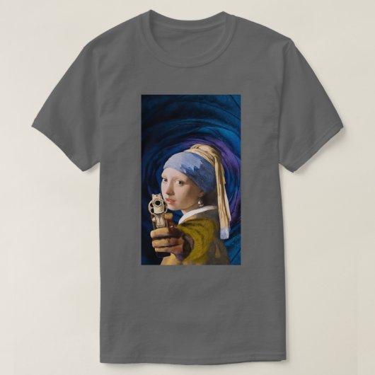 Meisje met een parelaar t-shirt (Design voorkant)