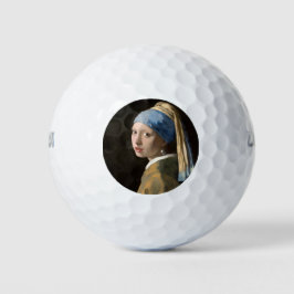 Meisje met een parelaardenfeest golfballen