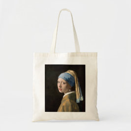 Meisje met een parelaardenfeest tote bag