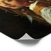 Meisje met een parelaarparodie poster (Hoek)