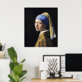 Meisje met een parelaartje, Jan Vermeer Poster (Thuiskantoor)