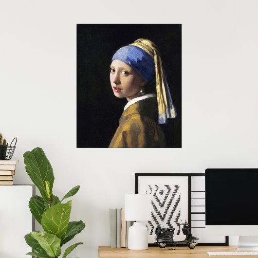 Meisje met een parelaartje, Jan Vermeer Poster (Thuiskantoor)