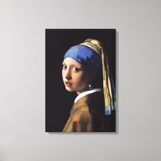 Meisje met een parelaartje - Johannes Vermeer Canvas Afdruk (Voorkant)