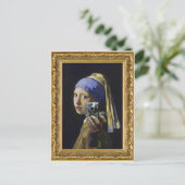 Meisje met een parelaartje - zelfschot briefkaart (Staand voorkant)