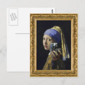 Meisje met een parelaartje - zelfschot briefkaart (Voorkant / Achterkant)