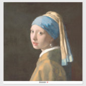 Meisje met een parelmoer (1665) sticker (Vel)