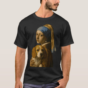 Meisje met een pareloorbandje & Chihuahua T-shirt