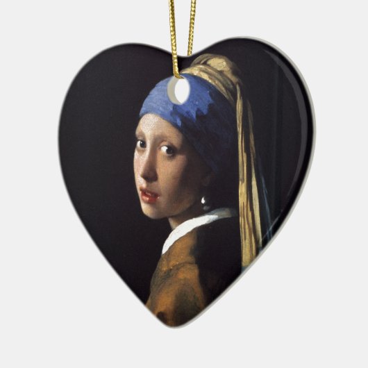 Meisje met een parelschilder van Vermeer Keramisch Ornament (Links)