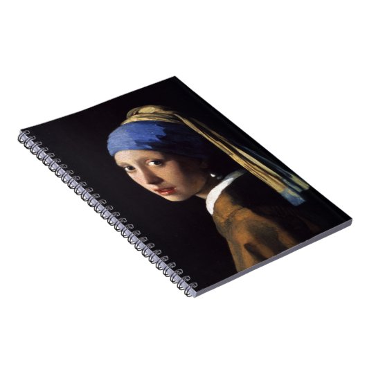 Meisje met een parelschilder van Vermeer Notitieboek (Rechterzijde)