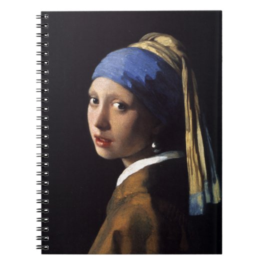 Meisje met een parelschilder van Vermeer Notitieboek (Voorkant)