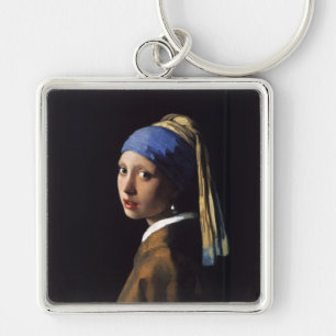 Meisje met een parelschilder van Vermeer Sleutelhanger