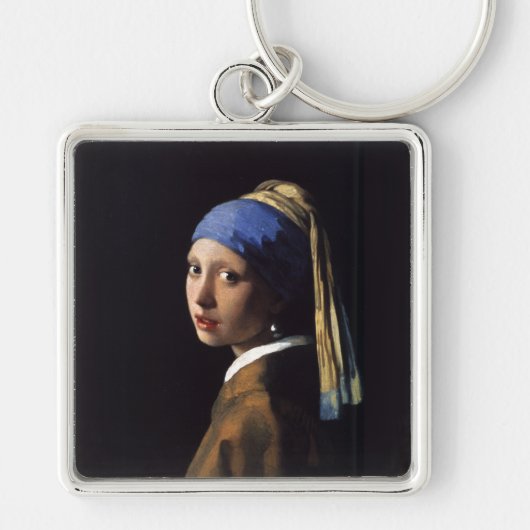Meisje met een parelschilder van Vermeer Sleutelhanger (Voorkant)