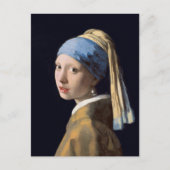 Meisje met een pareltje dat Johannes Vermeer Post Briefkaart (Voorkant)