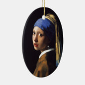 Meisje met een pareltje, van Vermeer Keramisch Ornament (Rechts)