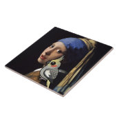 Meisje met een parelvlieger tegeltje (Zijkant)