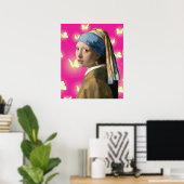 Meisje met een Pearl Earring Altered Art Poster (Thuiskantoor)