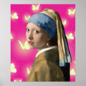 Meisje met een Pearl Earring Altered Art Poster (Voorkant)