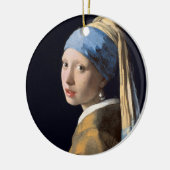 Meisje met een Pearl Earring |  portret Keramisch Ornament (Links)