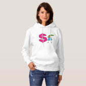 Meisje met een poppenbord hoodie (Voorkant volledig)
