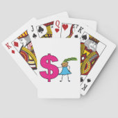 Meisje met een poppenbord pokerkaarten (Achterkant)