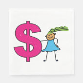 Meisje met een poppenbord servet (Voorkant)