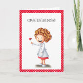 Meisje met een Reflex Hammer Doctor Afstuderen Kaart (Voorkant)