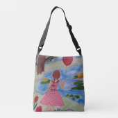 Meisje met een rode ballon crossbody tas (Achterkant)