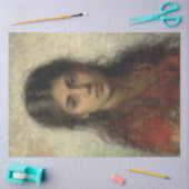 Meisje met een Rode sjah (door Alexei Harlamoff) Tissuepapier (Craft)