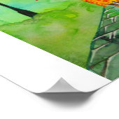 MEISJE MET EEN RODE UMBRELLA POSTER (Hoek)