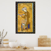 Meisje met een rol - Reza Abbasi - c1600 Poster (Keuken)