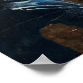 Meisje met een rood Pet van Vermeer - Poster (Hoek)